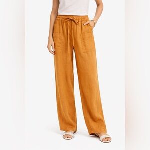 Haight Linen Blend Wide Leg Pants with Drawstring NWOT